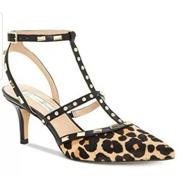 I.N.C Carma Leopard Kitten Heels Size 6 - Picture 2 of 7